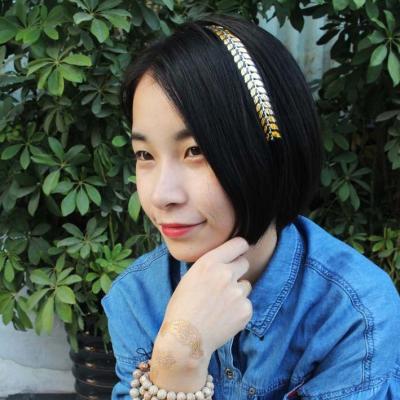 China Gold Glitter Fashionable Hair Tattoo for Girls for sale