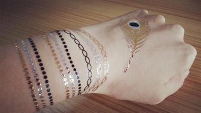 China Metallic temporary tattoo for sale