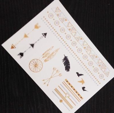 China Rosy gold metallic temporary tattoo for sale