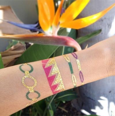 China Gold and silver metallic tattoo for sale