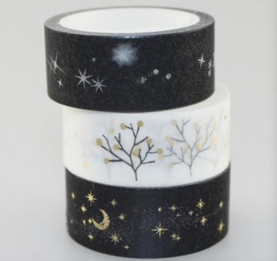 China Custom Print Cute Deco Paper Beautiful Color Masking Washi Tape For Gift Wrapping for sale