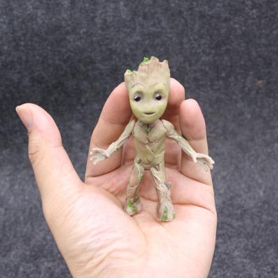 China Galaxy Groot Stance Baby Tree Man Tiny Cute Cartoon Toy Protectors Stand Ver Action Number Toys for sale