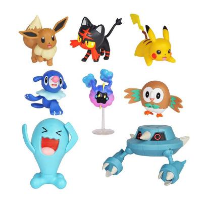 China Cute Pokemon Battle Figure Elf Pet Toys Pocket Monsters Vinyl Action Figure Pokemon Toy 8pcs/set Cartoon Multi Version Pack Collection Model for sale