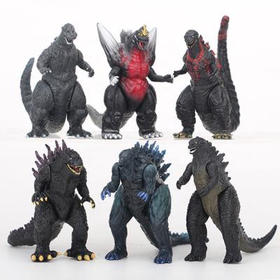 China Wholesale Cartoon Toy Gojira Godzilla 6pcs/set PVC Figure Model Toys Hands Moveable Collection Gift for sale