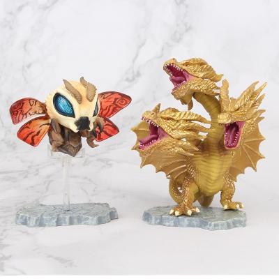 China Wholesale Cute Cartoon Toy Gojira Godzilla 7pcs/set PVC Action Number Model Toys Collection Gojira 3-9cm for sale