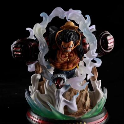 China Cartoon Toy One Piece Four-speed Iron Fist and double-fisted the roads fighting action number collection of hands statues scenes model toys luffy for sale