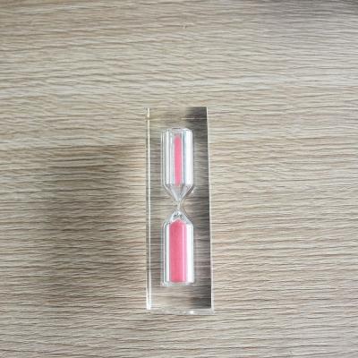 China Custom Mini Kids Toothbrush Hourglass New Products Mini Resin Acrylic Tea Sand Garden 3 Timer Minimum Hourglass For Promotional Gift for sale