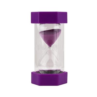 China Small Traditional Hexagonal Plastic Sand Timer 5 Minute Hourglass For Kids for sale