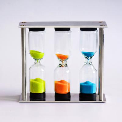 China Perfect Home Custom Frame Metal Mini Timer Tea Timer Colorful Hourglass for sale