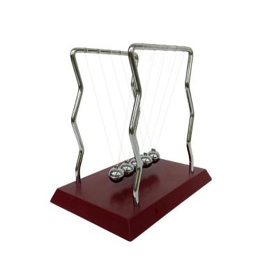 China Hot Cradle Newton Cradle With Wooden Base Europe Product Magic Science Physics Experiment And Metal Balls for sale