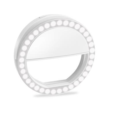 China Convenient Selfie Ring Light XINBAOHONG Selfie Ring Light Portable Rechargeable Detachable Sufficiency Light with 36 LEDs for Girl Makes Up for sale