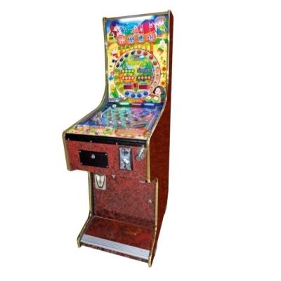 China Wooden+Metal Kids Vending Pinball Machine Happy Farm Lottery Tagging Machine MIT Kids Invent Pusher Game Machine for sale