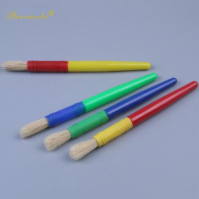 China Watercolor Draw Painting Pen Professional Pig Bristle Scrub 4 Pcs Watercolor Paint Brush Set For Kid for sale