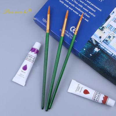 China Artist Brush Paint Brush Set Fashion Paint Brushes for Kid Hair Acrylic Paint Nylon Brush Set for sale