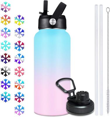 China Viable Ready To Ship Double Free Item Wall Vacuum Flask Stainless Steel Insulated Water Bottle With Customer Logo 18oz 32oz 48oz 64oz for sale