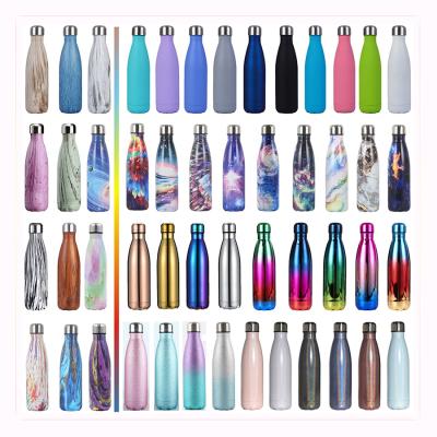 China 500/750ml Double Wall 18/8 Vacuum Flask Viable Custom Logo Drink Thermal Cola Shaped Stainless Steel Insulated Sport Water Bottle for sale