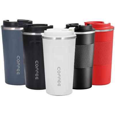 China OEM 380ml/500ml/17oz Travel Durable Coffee Tumbler Double Wall Vacuum Custom Coffee Mugs Insulated Stainless Steel Coffee Cups for sale