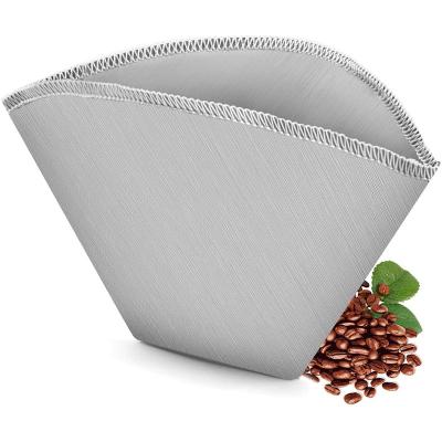 China Sustainable Foldable Stainless Steel Mesh Coffee Filter , Reusable And Paperless Spill Over Drip for sale