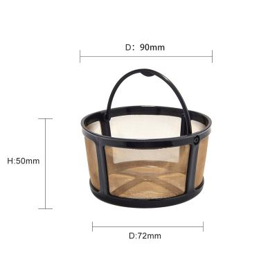 China Viable Reusable Coffee Filter Basket Cup Style Coffee Machine Strainer Mesh Coffee Accessories for sale