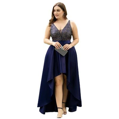 China Plus size V-neck anti-static female wedding dress forging noble temperament evening formal dress YF60075 for sale