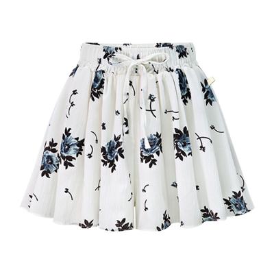 China Plus Size Dots Print Women Summer Chiffon Skirt High Waist Shorts Skirts YF80143 for sale