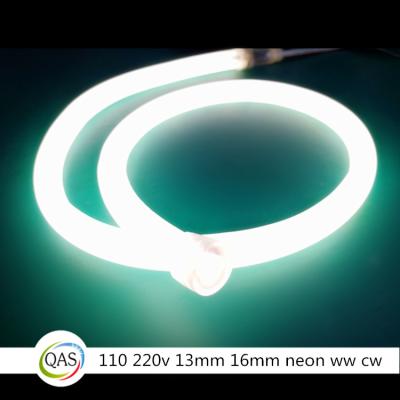 China Outdoor decoration led neon cable 13mm round 2 wire led rope light 110v 120v 220v 230v led neon cable rope light for sale