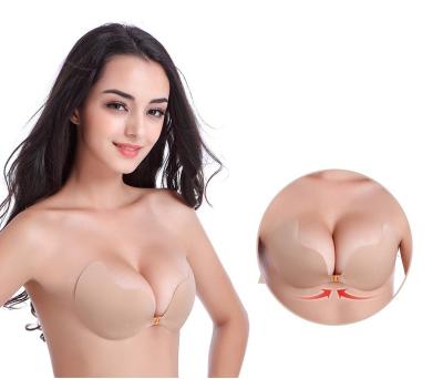 China New Design Antibacterial Push Up Strapless Self Adhesive Silicone One Piece Invisible Bra for sale