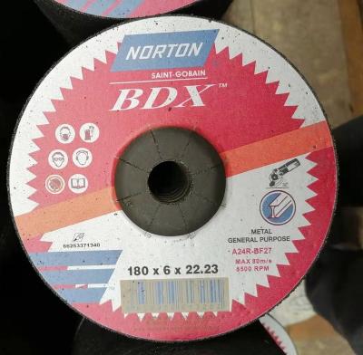 China Metal 7 Inch T27 Grinding Wheel 180mm Stainless Carbide OEM For Norton Saint-Gobain Brazil Market for sale