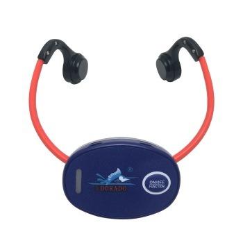 China IPX 8 Waterproof Large Battery FM Trainer Training Bone Guide Wireless Swimming Headset for sale