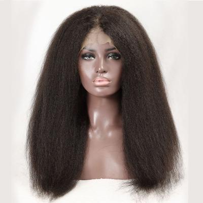 China Brazilian Virgin Human Hair Curly Straight Wig 4x4 Lace Front Wig For Women Color Glueless Pre Plucked 180% Density Frontal Wig for sale