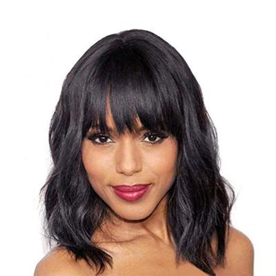 China Wholesale Short Bob Wig With Bangs Body Wave Body Wave Hair Glueless Wigs With Bangs Bob Human Hair Wigs For Color Women for sale