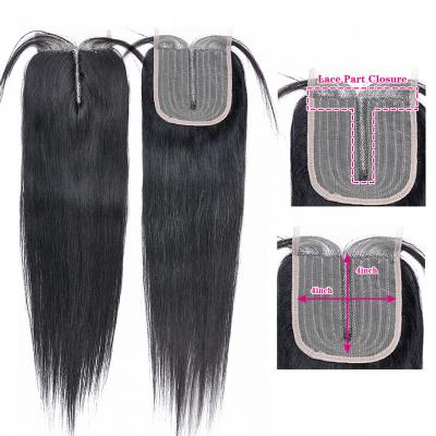 China 100% Human Hair Transparent 100% Human Hair Brazilian Hair T Piece Lace Closure 4X1 Inch Highlight Brazilian Hair for sale