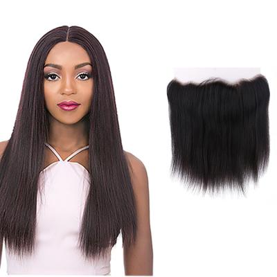 China 13x4 Virgin Human Hair HD Brazilian Invisible Straight Lace Frontal Closure With Baby Hair Transparent Lace Closures for sale