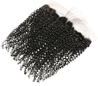 China Hd Wholesale Kinky Curly Human Hair 13x6 Lace Frontal 100% Virgin Virgin Hair Closure Frontal 100% Cuticle Aligned Hair For Black Women for sale