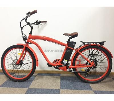 China Aluminum Alloy Easy Rider Comfortable Mens Beach Cruiser Electric Bike 36v 48v for sale