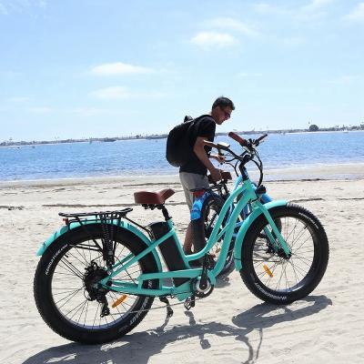 China New 2021 Standard Velo Electrique E Bike 48V 750W Fat Tire Hummer Cruiser Electric Bike For Sale for sale