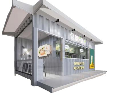 China Modern 20 Feet Luxury Prefab Living Prefab Portable Kiosk Quick Cafe Container Room Cheap Sale Home Maker for sale