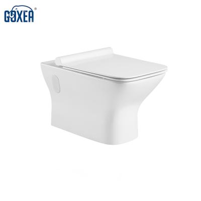 China GX7809 Double-flush Ware Low Price Sanitary Trap Down Wash Western Style Wall Hung Ceramic Rimless Toilet for sale