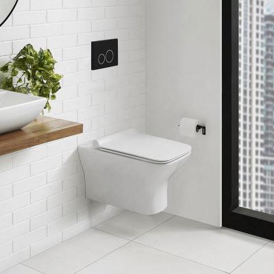 China Hot Selling Hidden Rimme Luxury Square Cistern Ware Bathroom Lavatory Two-Piece Hanging Egg Shape Parts Women Washrooms Suit Toilet for sale