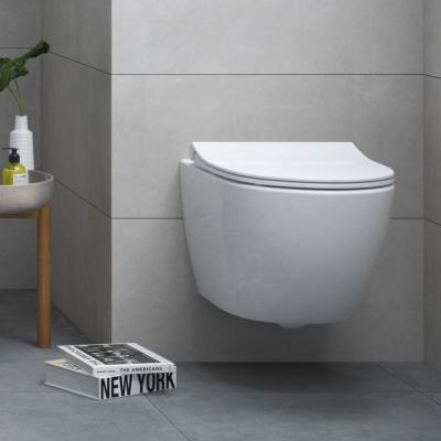 China Automatic Operation Chaozhou Factory Sanitary Ware Fashionable Ceramic Wall Hung Toilet Chinese Bidet Automatic Flush Installation Toilet for sale