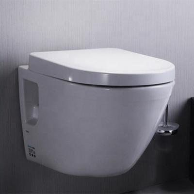 China Sanitary concealed cistern beware white p-trap 180mm ceramic wall hung toilet dimensions for sale