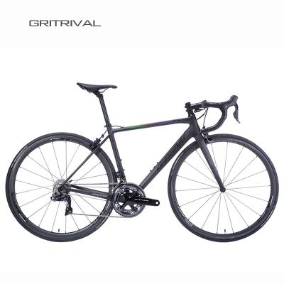 China Chinese black full turn disc cutoff carbon frame set 27 speed 56cm 700c bicycle road bike roadbike for sale