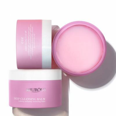 China Rose Pink Brightening Deep Cleansing Meltaway Private Label Vegan Makeup Remover Organic Waterproof Waterproof Balm Mild For Face Eye for sale