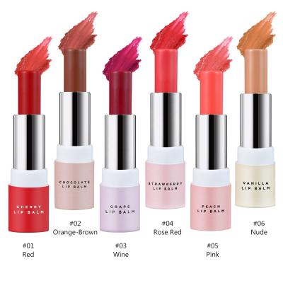 China Moisturizing New 6 Colors Fruit Flavor Best Moisturizing Chocolate Deep Hydration Vanilla Tinted Lip Balm For Very Dry Lips for sale