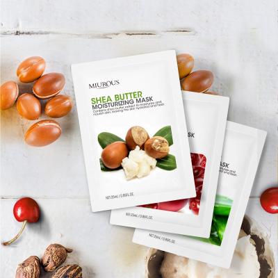 China Shea Butter Cheery Moisturizing Brightening Mask Hyaluronic Acid Sheet Korea Face Mask Best Moisturizer OEM Acne Sheet for sale