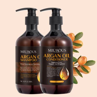 China Customized Color-Protecting Sulfate Free Organic Smoothing Straightening Argan Oil Shampoos And Conditioners For Men Women Oily Hair for sale