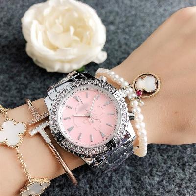 China Auto Date Simple hand watch Reloj mujer rhinestone high quality brand watch Round surface Luxury diamond women watch for sale