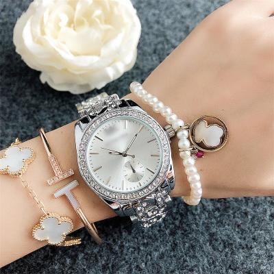 China Auto Date 2022 popular german brand stylish diamond metal watch mens sport watch custom logo relogio geneva lady gift watch set for sale