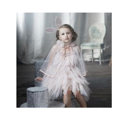 China Princess Cloak Flower Gauze Girl Princess Cloak Kids Polyester Summer Tulle for Halloween Christmas Holidays for sale