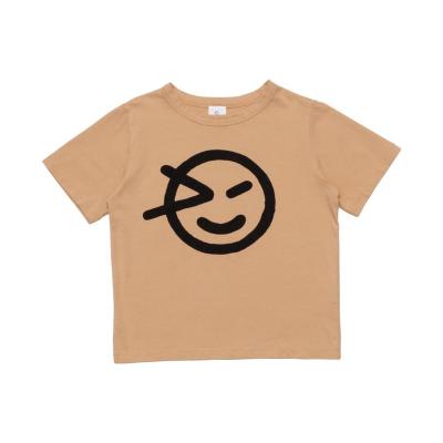 China New Summer Cotton Breathable Hot Selling Soft Smile Face Children's Short Sleeve T-Shirts for sale